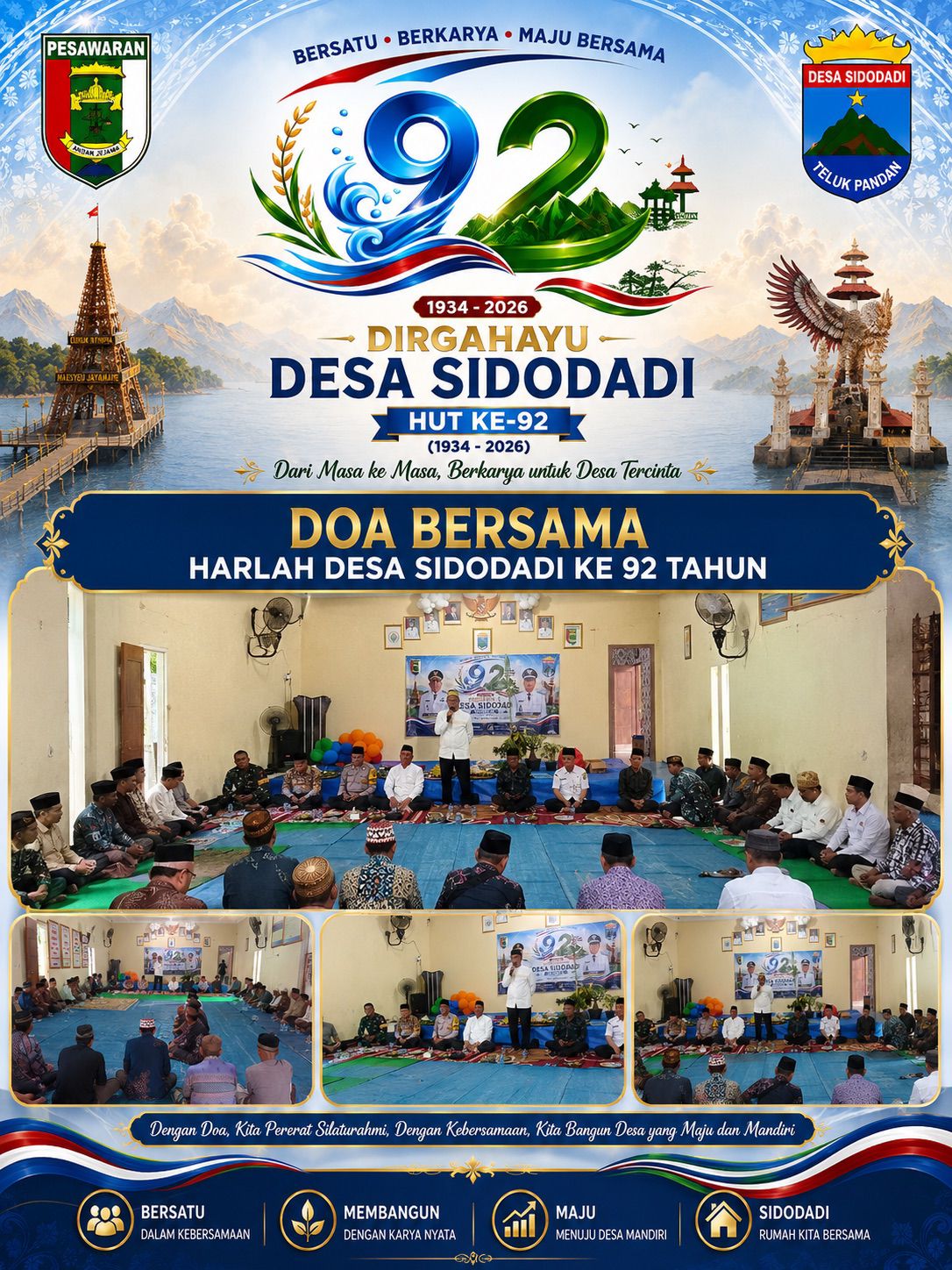 Memperingati Hari Lahir (Harlah) ke-92 Desa Sidodadi Tahun 2026
